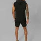 MAN ACTIVE MUSCLE FIT SLEEVELESS HOODIE SET